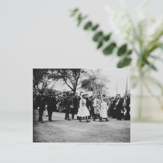 Carte Postale Anciens combattants africains américains, New York (Debout devant)