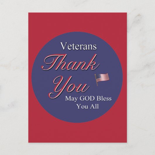 Carte Postale Anciens combattants, Merci, (Devant)