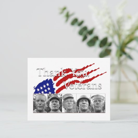 Carte Postale Anciens combattants Merci (Debout devant)