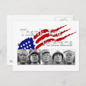 Carte Postale Anciens combattants Merci (Devant / Derrière)