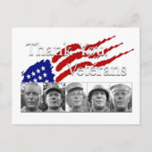 Carte Postale Anciens combattants Merci (Devant)