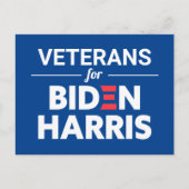 Carte Postale Anciens combattants pour Biden Harris Texte person (Devant)