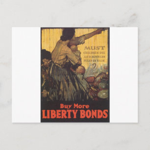 Carte Postale Anciens "Liberty Bonds" Poster de guerre américain