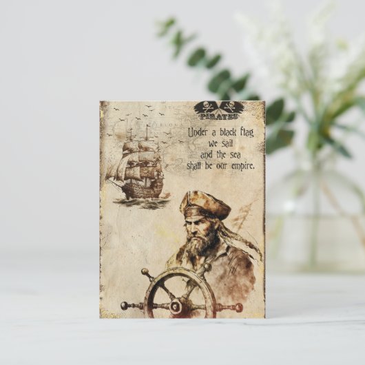 Carte Postale Anciens pirates du navire des Caraïbes Capitaine D (Debout devant)