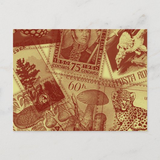 Carte postale anciens timbres (Devant)