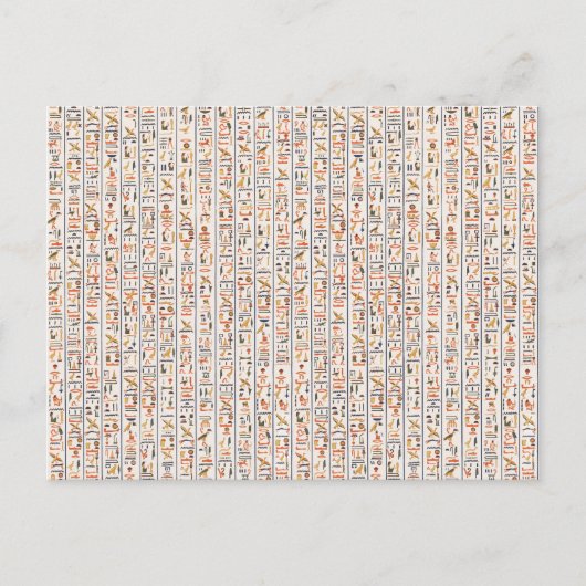 Carte Postale ancient egypt hieroglyphes pattern background hist (Devant)