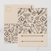 Carte Postale Ancient Greece Line Art Pattern (Devant / Derrière)