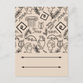 Carte Postale Ancient Greece Line Art Pattern (Devant)