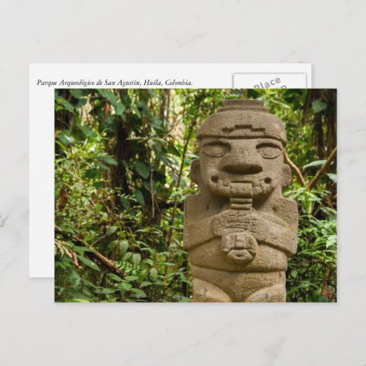 Carte Postale Ancient statue playing the flute (Devant / Derrière)