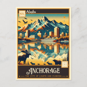 Carte Postale Ancrage, Alaska   VINTAGE
