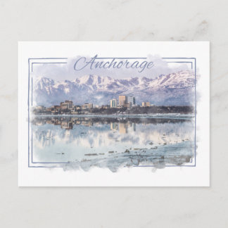 Carte postale Ancrage Alaskan Watercolor