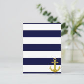 Carte Postale Ancrage or rayures nautiques (Debout devant)