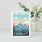 Carte Postale Ancrage vintage Alaska (Debout devant)