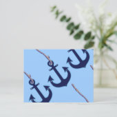 Carte Postale ancre bleu marine (Debout devant)
