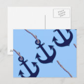Carte Postale ancre bleu marine (Devant / Derrière)