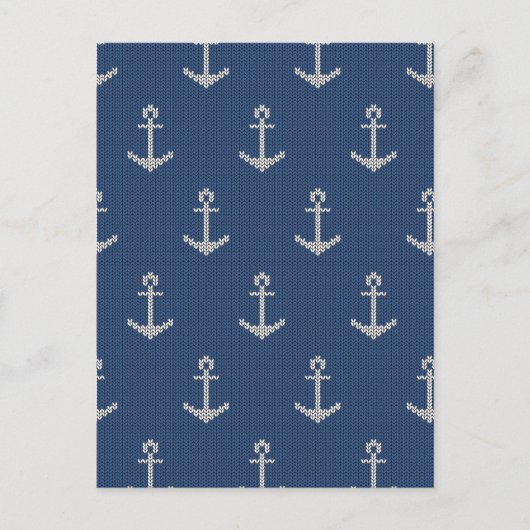 Carte Postale Ancre de la mer de Knit (Devant)