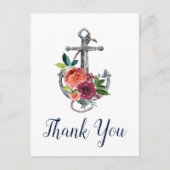 Carte Postale Ancre florale | Merci d'automne (Devant)