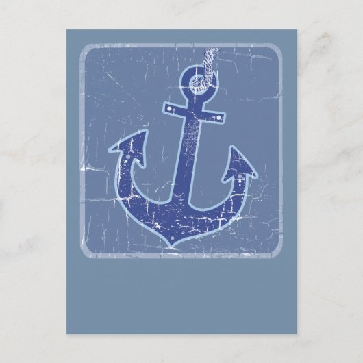 Carte Postale ancre marine bleue (Devant)