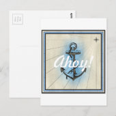 Carte Postale Ancre marine vintage (Devant / Derrière)