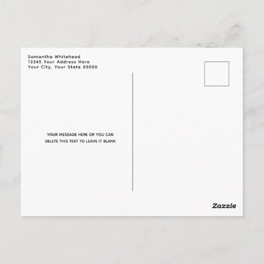 Carte Postale Ancre Naútica Bleu Marine Merci (Dos)