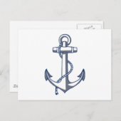 Carte Postale Ancre nautique (Devant / Derrière)