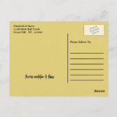 Carte Postale Ancre Nautique, Mariage Plage Enregistrer La Date (Dos)