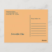 Carte Postale Ancre Nautique, Mariage Plage Enregistrer La Date (Dos)