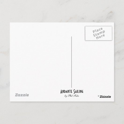 Carte postale Andante Sailing (Dos)