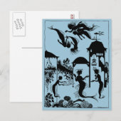 Carte Postale Andersen : Little Mermaid Silhouette (Devant / Derrière)