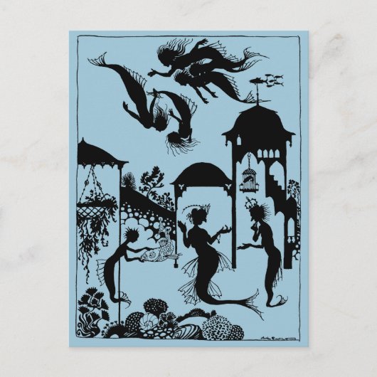 Carte Postale Andersen : Little Mermaid Silhouette (Devant)