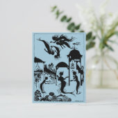 Carte Postale Andersen : Little Mermaid Silhouette (Debout devant)