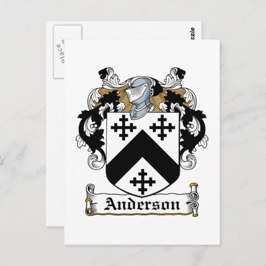 Carte Postale Anderson Family Crest (Devant / Derrière)