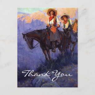 Carte Postale Anderson's Man and Woman on Horses