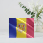 Carte Postale Andorre - Drapeau - (Debout devant)