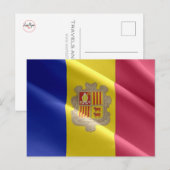 Carte Postale Andorre - Drapeau - (Devant / Derrière)