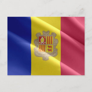 Carte Postale Andorre - Drapeau -
