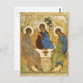 Carte Postale Andrei Rublev Iconique Trinity Angels Abraham Bibl (Devant / Derrière)