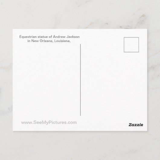 Carte postale Andrew Jackson (Dos)