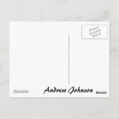 Carte Postale Andrew Johnson 17 (Dos)