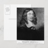 Carte Postale Andrew Marvell, gravé par John Raphael Smith (Devant / Derrière)