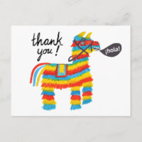 Âne à piñata aquarelle coloré MERCI