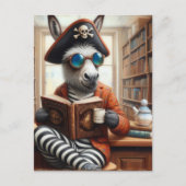 Carte Postale âne avec café (Devant)