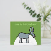 Carte Postale âne - avec vos propres mots ! (Debout devant)