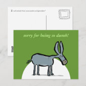 Carte Postale âne - avec vos propres mots ! (Devant / Derrière)