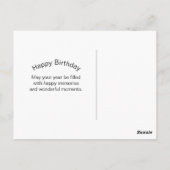 Carte Postale Âne Brun Tan Photo Anniversaire Animal (Dos)