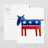 Carte Postale Âne Démocrate (Devant / Derrière)