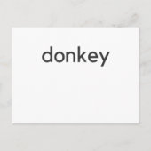 Carte Postale âne foncé (Devant)