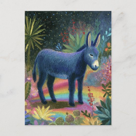Carte Postale Âne mignon et beau (Devant)