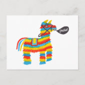 Carte Postale Âne Pinata Aquarelle Coloré (Devant)