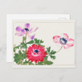Carte Postale Anemone coronaria par Tanigami Konan (Devant / Derrière)